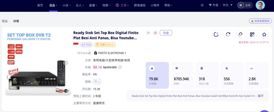 机顶盒在印尼Tiktok爆火!小众电子产品迎来爆发式增长