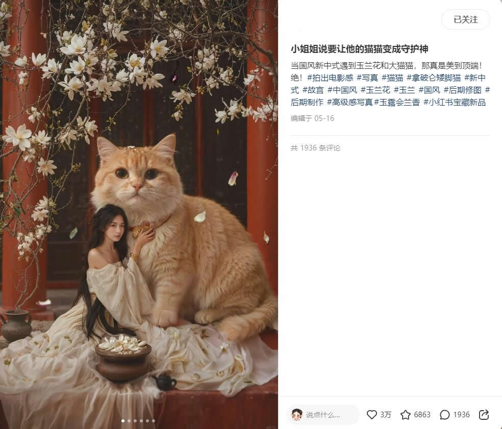 案例图3.jpg 挑战用coze图像流制作宠物AI写真“猫猫守护神”(附详细操作教程)