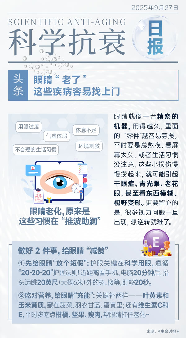 眼睛“老了”,这些疾病容易找上门