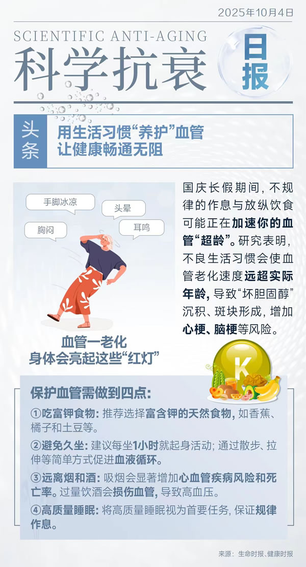 血管养护指南:4大生活习惯,逆转血管“超龄”老化